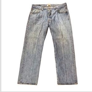 Levi’s 501‎ Men’s 36X29 denim blue light wash straight leg button fly jeans
